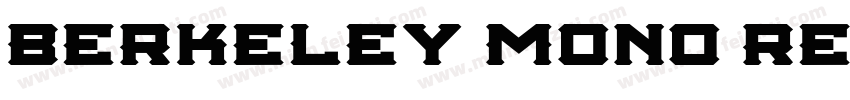 Berkeley Mono Regula字体转换